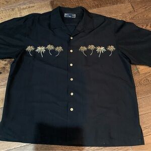 Weekenders Black Shirt with Palm Tree Design